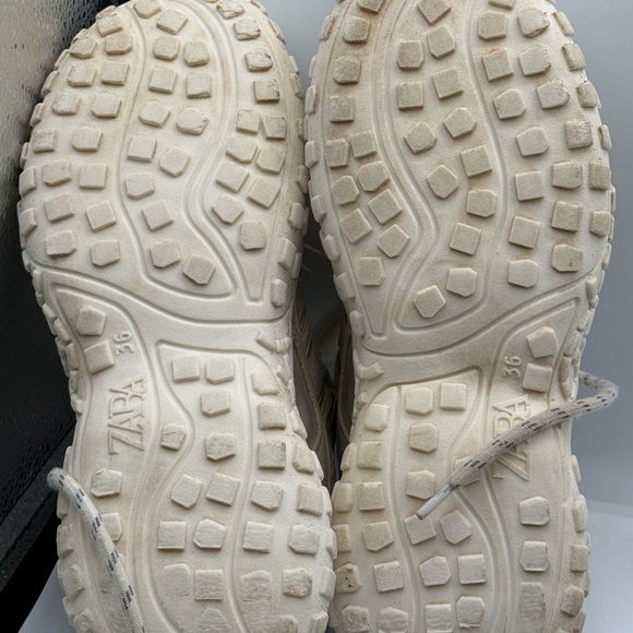 Zara Beige and Gray Athletic Sneakers - Picture 3 of 9